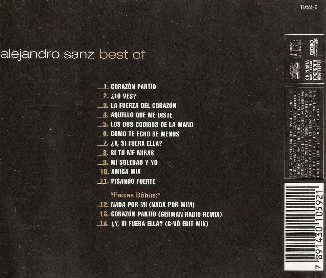 Alejandro Sanz - Best Of encarte