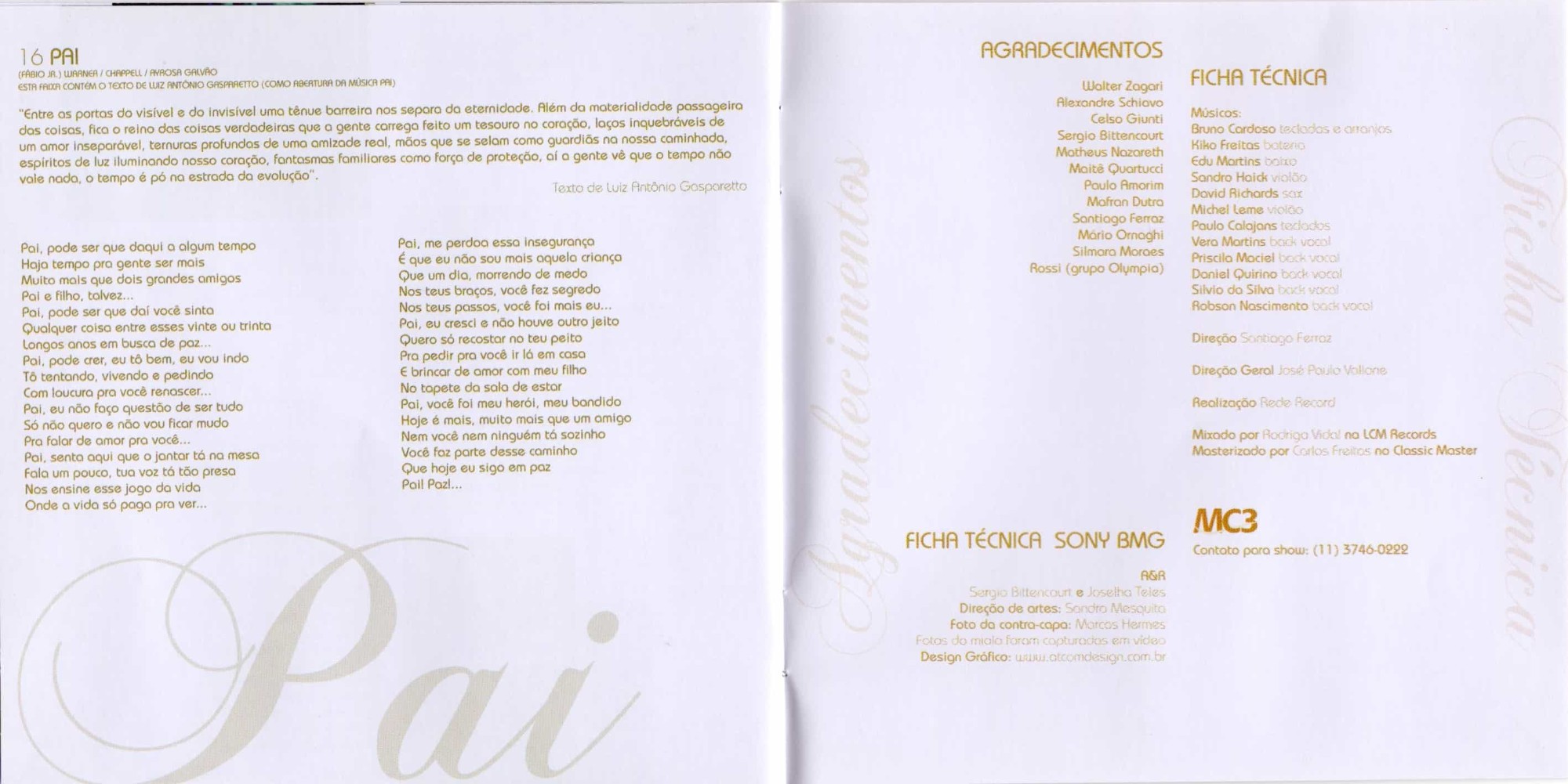 Fábio Jr. - Fábio e Elas encarte