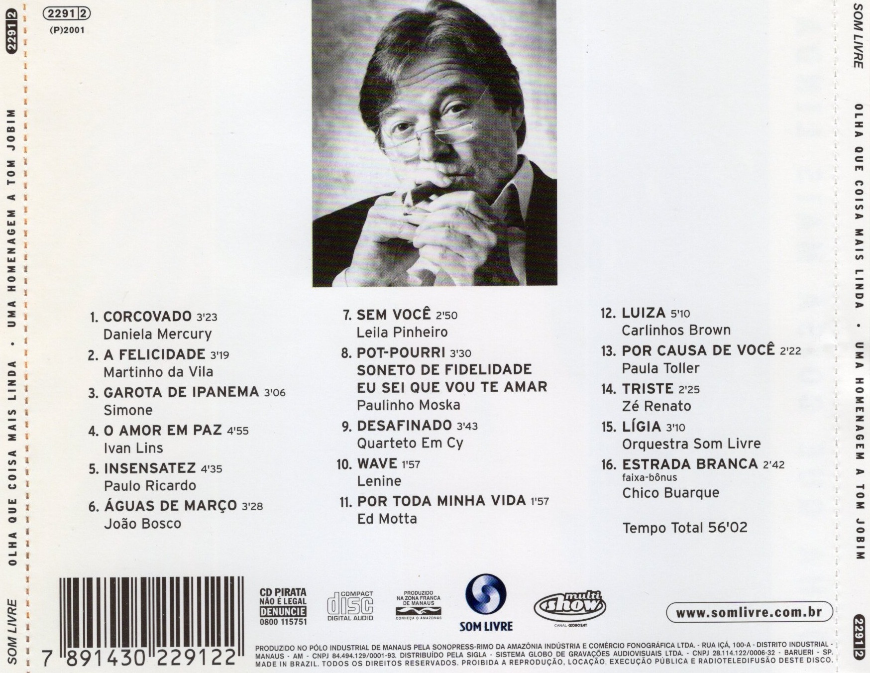 Vários Artistas - Olha Que Coisa Mais Linda – Uma Homenagem A Tom Jobim encarte
