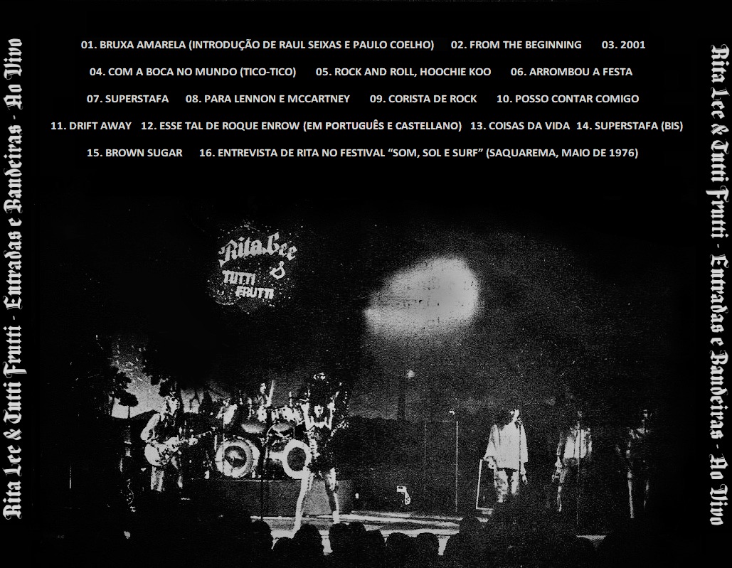 Rita Lee - Entradas e Bandeiras (Ao Vivo no Teatro Záccaro) encarte