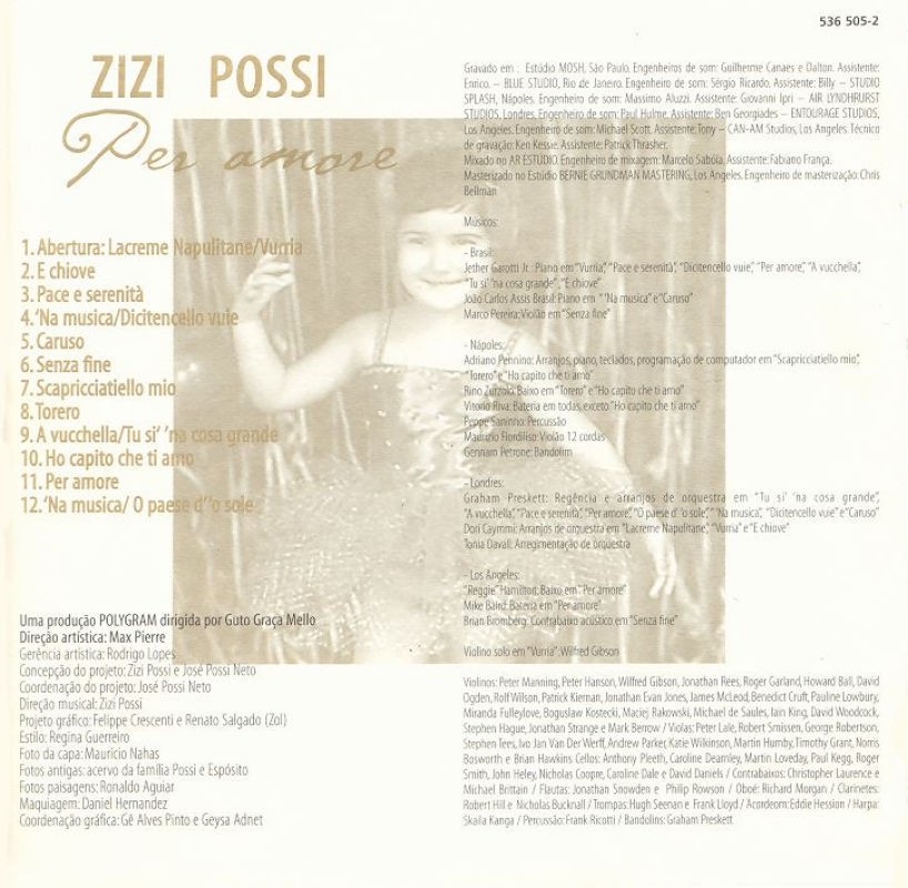 Zizi Possi - Per Amore encarte