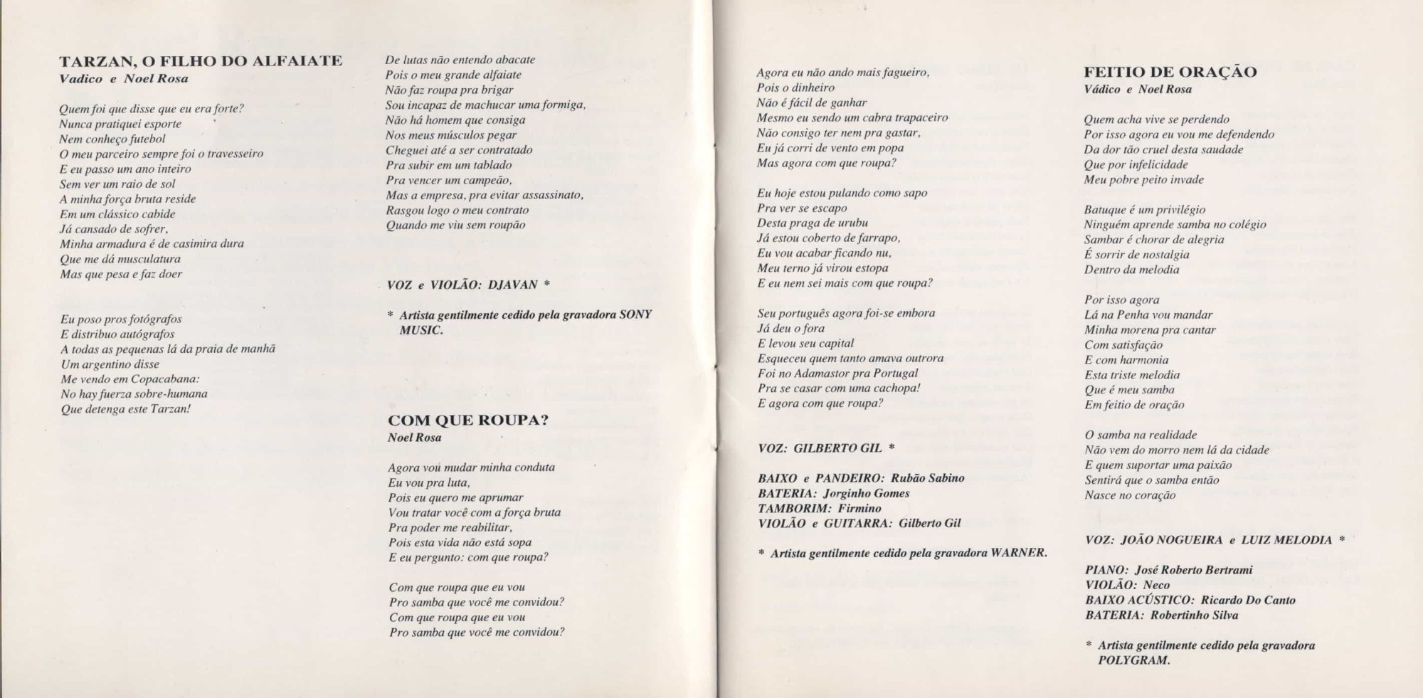 Songbook Noel encarte