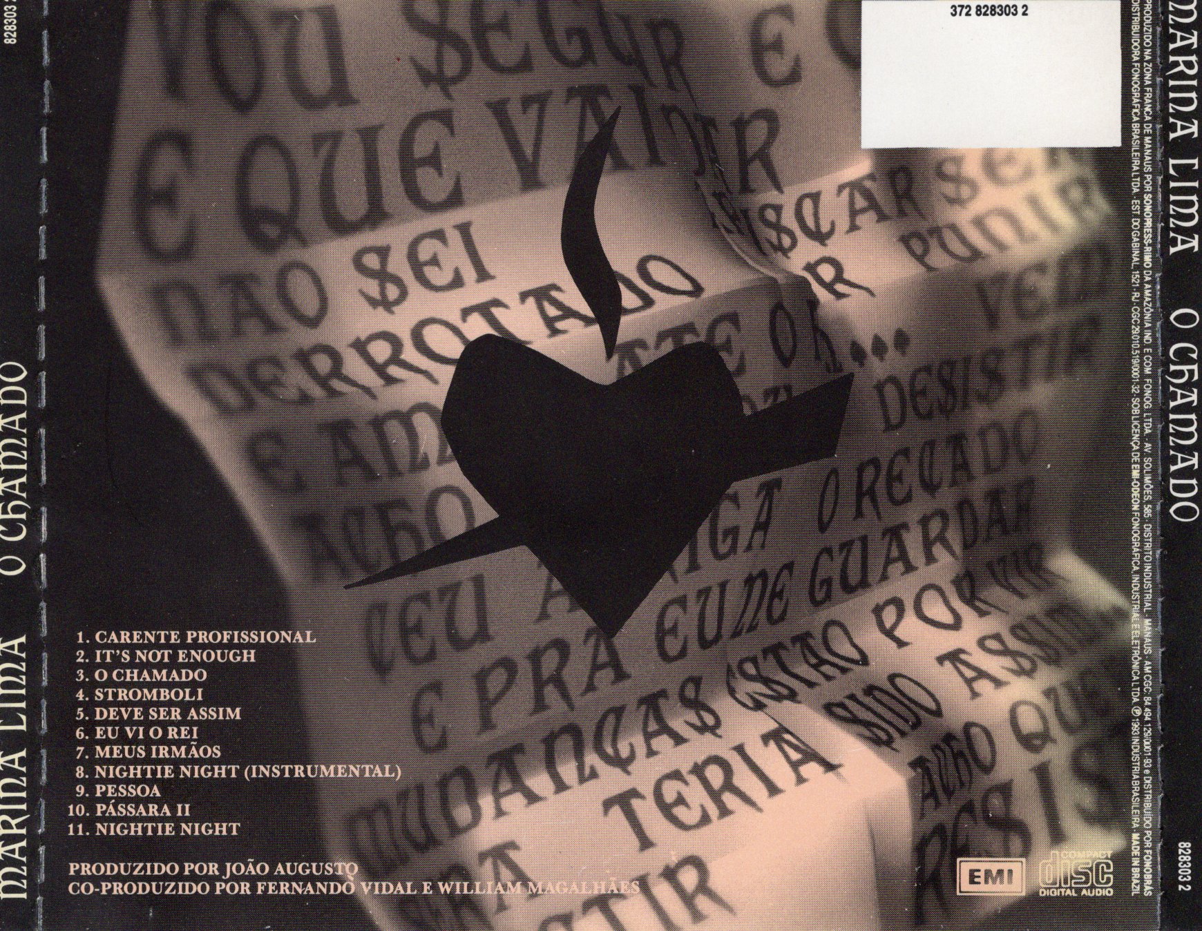 Marina Lima - O Chamado encarte