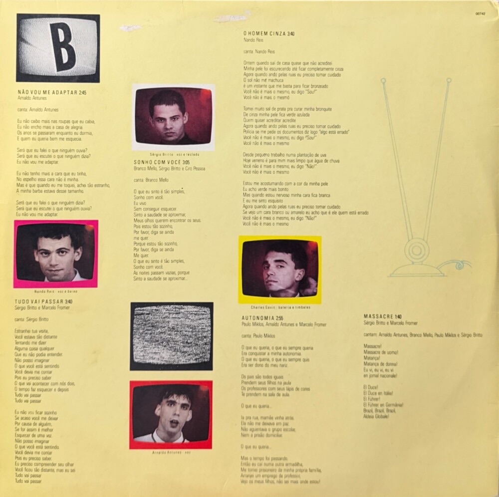 Titãs - Televisão encarte