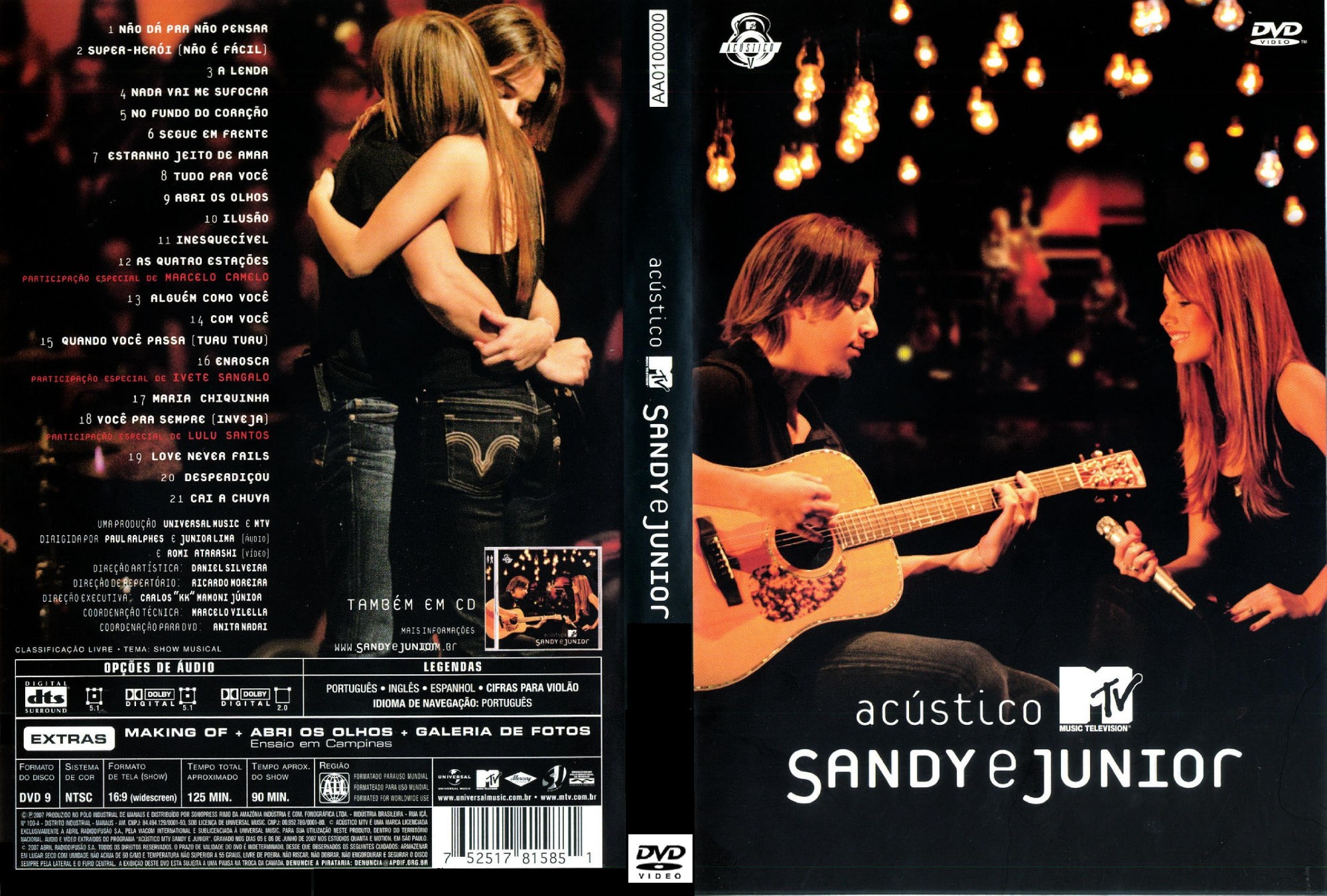 Sandy & Junior - Acústico MTV - Lulu encarte