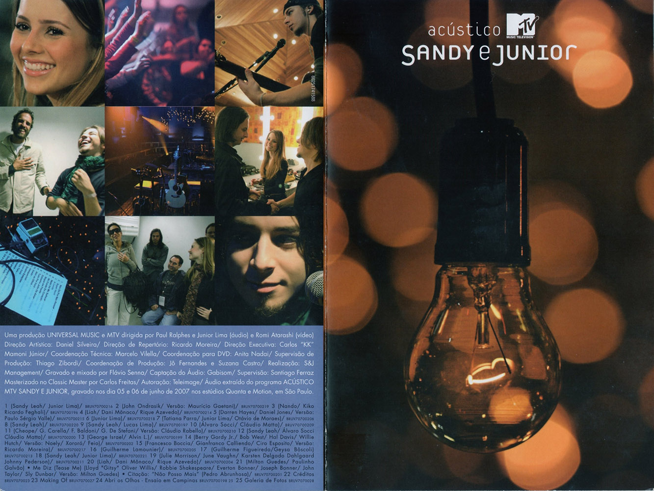 Sandy & Junior - Acústico MTV - Lulu encarte