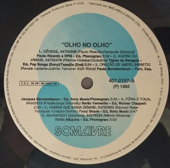 Olho No Olho -  Nacional (Trilha Sonora) encarte
