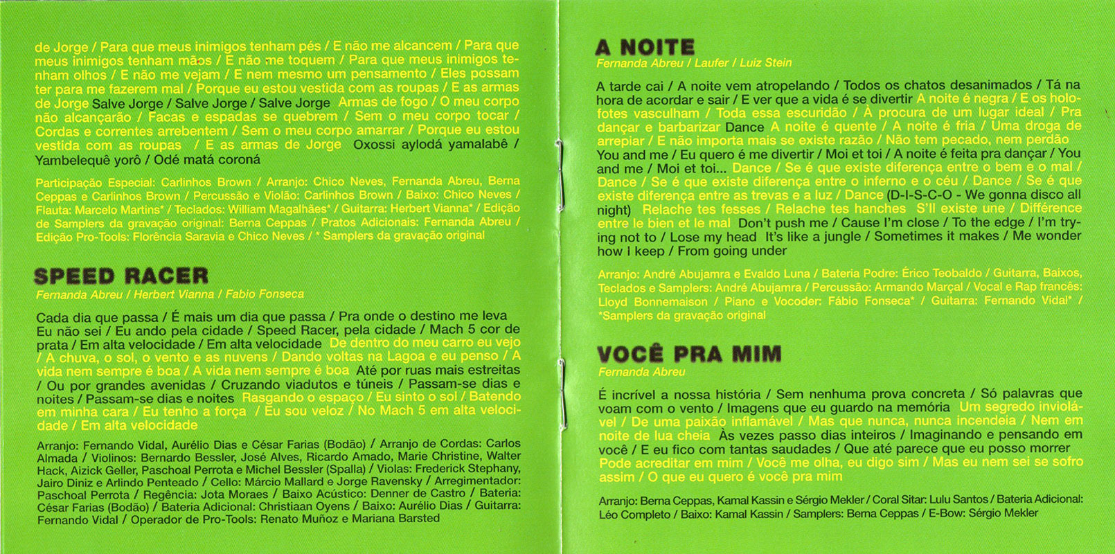 Fernanda Abreu - Raio X - Revista E Ampliada encarte