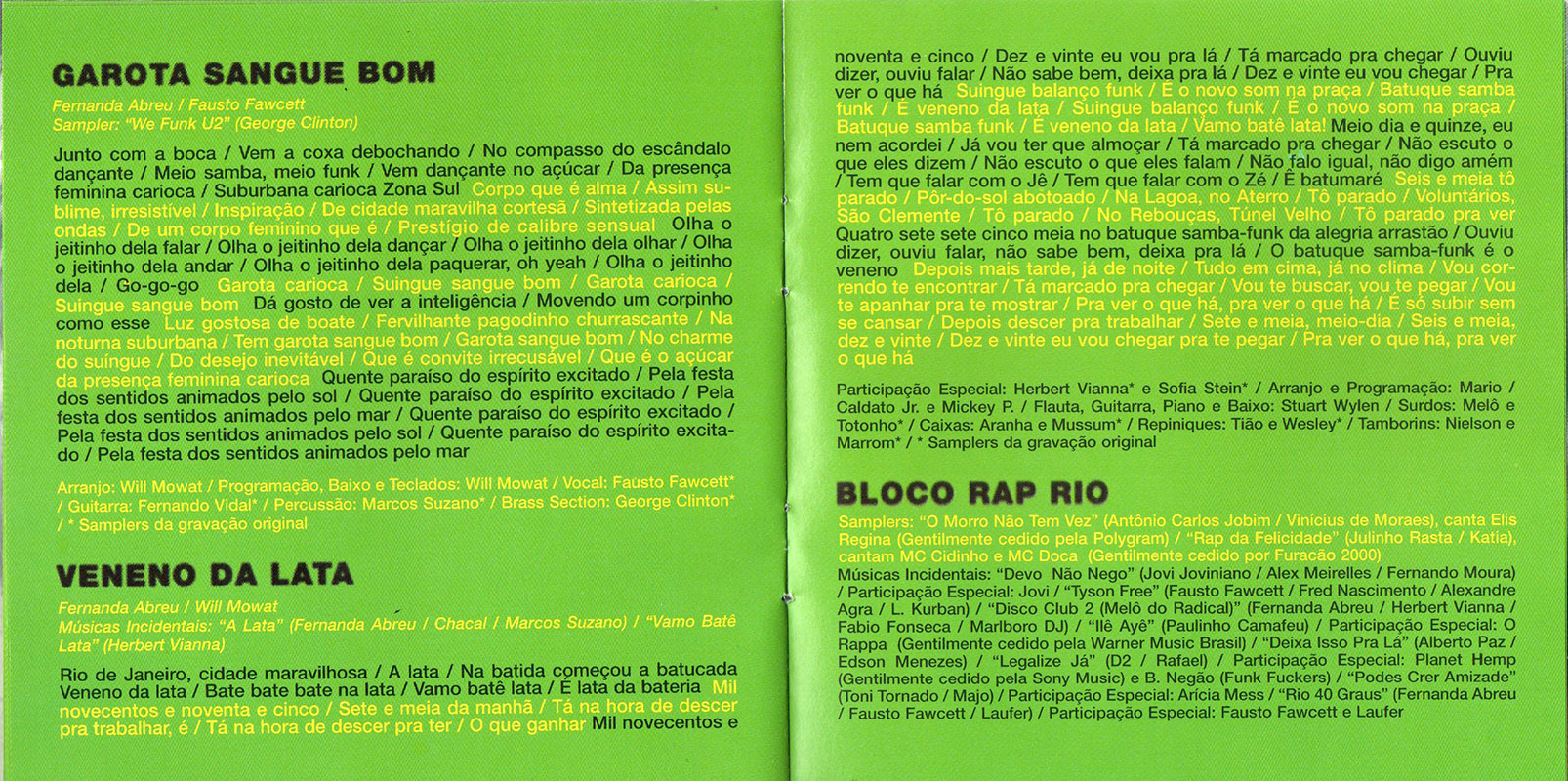 Fernanda Abreu - Raio X - Revista E Ampliada encarte
