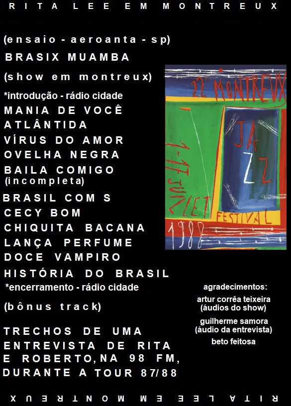 Rita Lee - Ao Vivo Em Montreux encarte