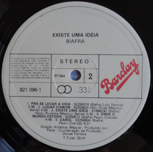 Biafra - Existe Uma Idéia encarte