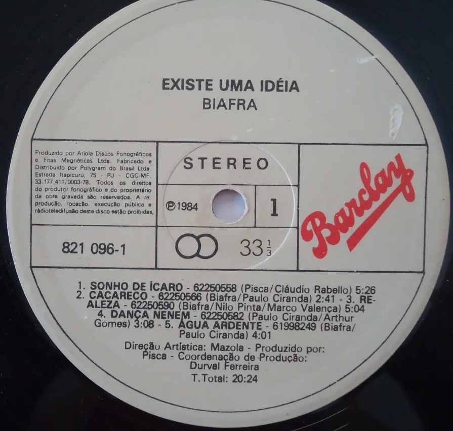 Biafra - Existe Uma Idéia encarte