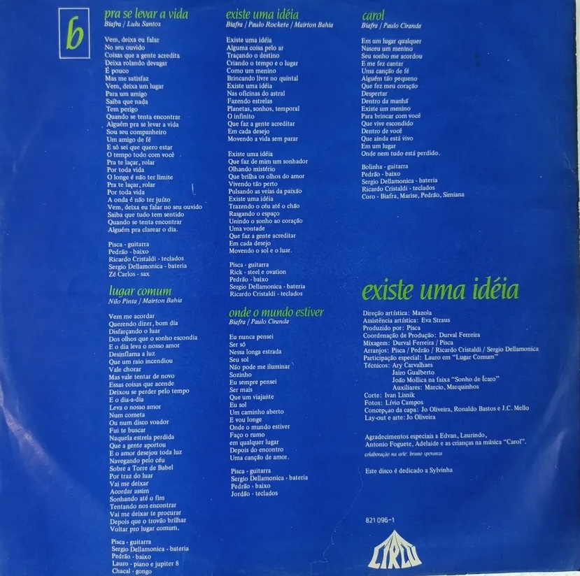 Biafra - Existe Uma Idéia encarte