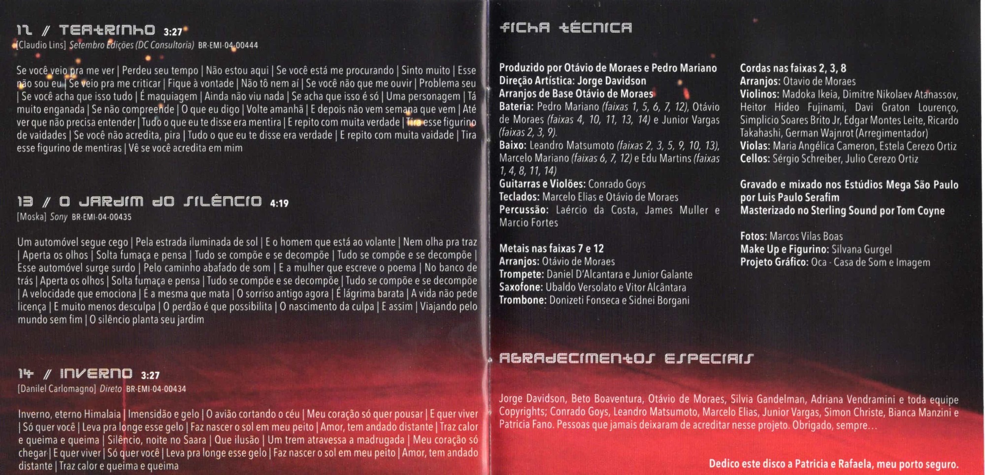 Pedro Mariano - Incondicional encarte