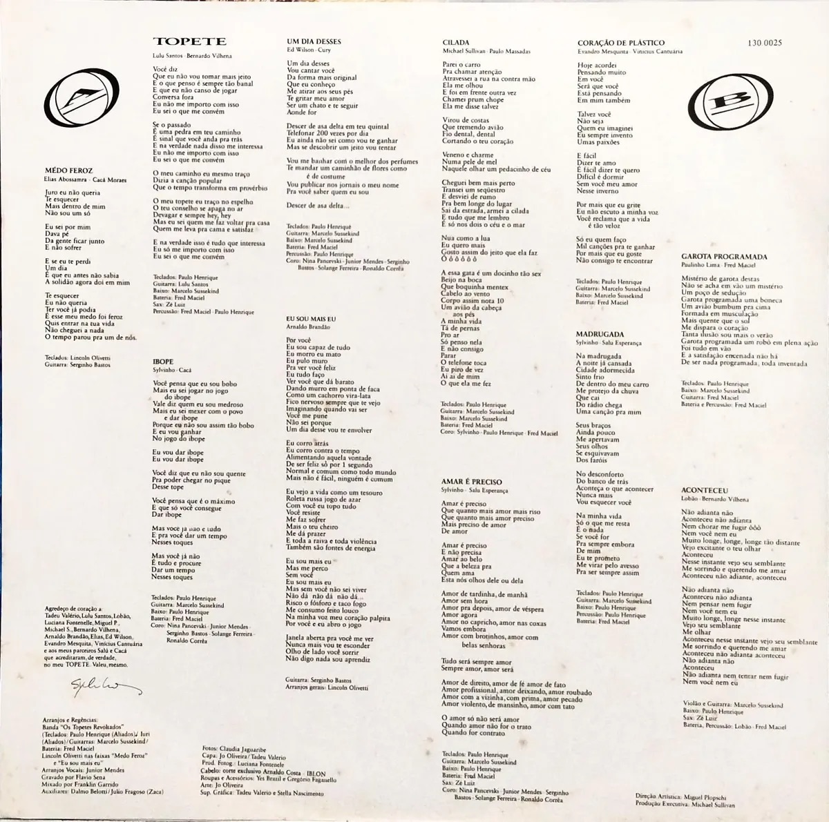 Sylvinho - Topete encarte