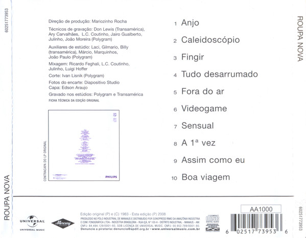 Roupa Nova - Roupa Nova encarte