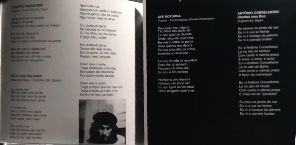 Raimundo Fagner - Ave Noturna encarte