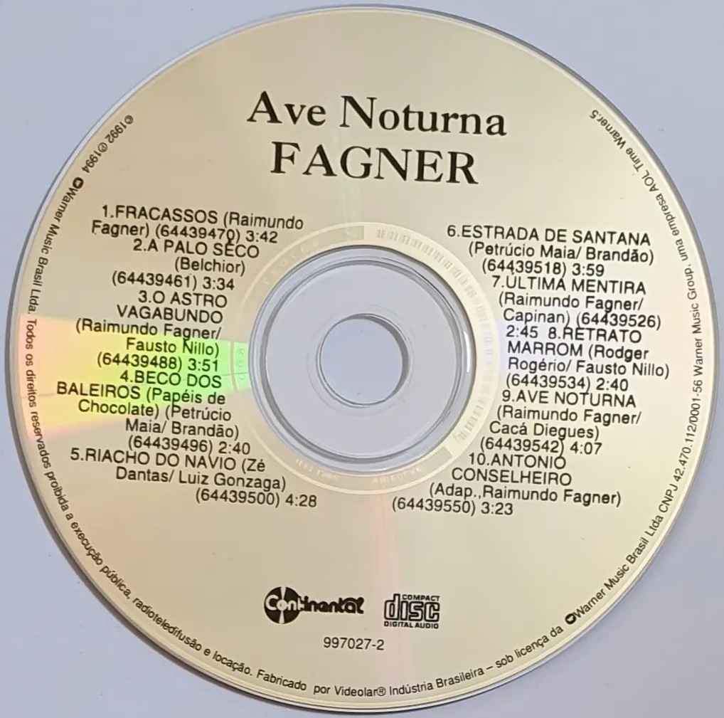Raimundo Fagner - Ave Noturna encarte