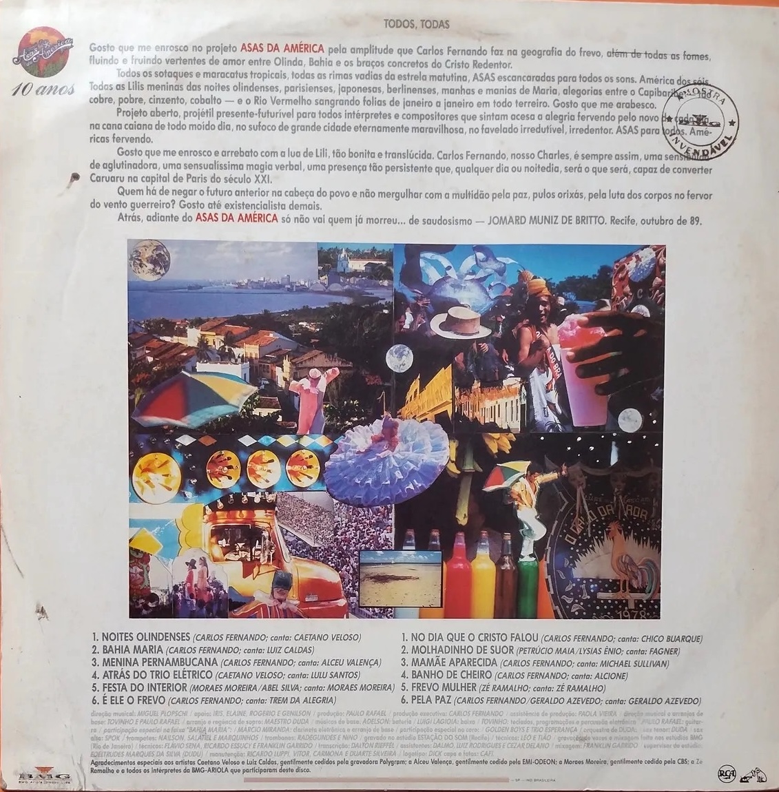 Asas Da América - Frevo encarte