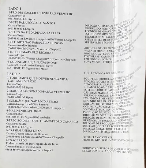 Som Brasil Cazuza encarte