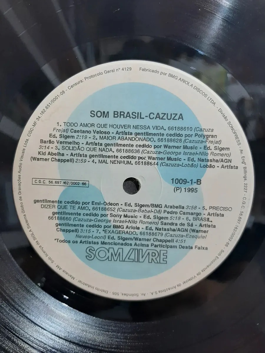 Som Brasil Cazuza encarte
