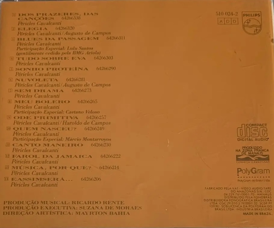 Péricles Cavalcanti - Canções encarte