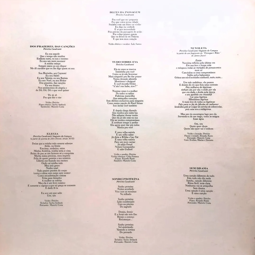 Péricles Cavalcanti - Canções encarte