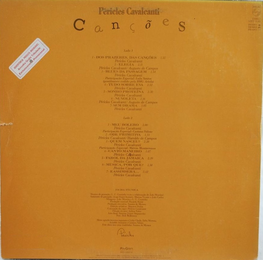 Péricles Cavalcanti - Canções encarte