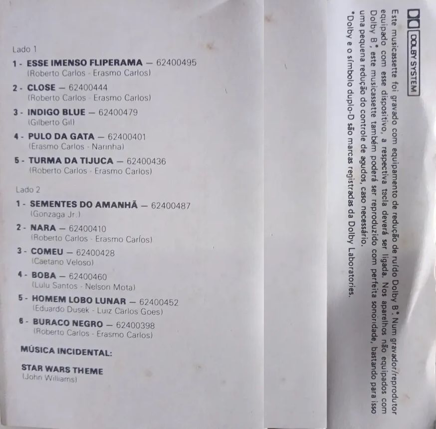 Erasmo Carlos - Buraco Negro encarte