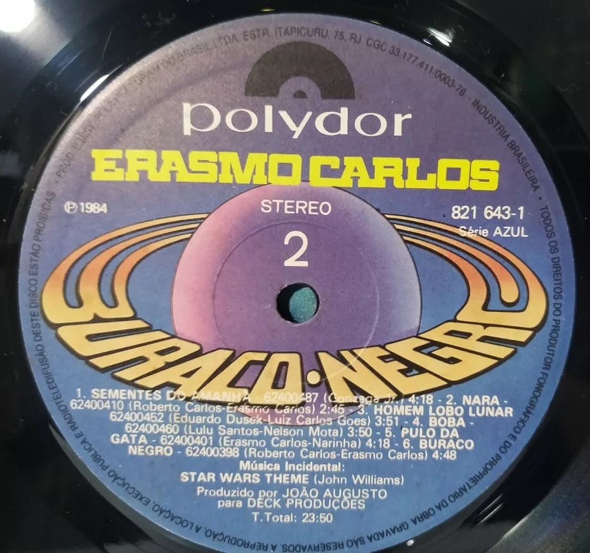 Erasmo Carlos - Buraco Negro encarte