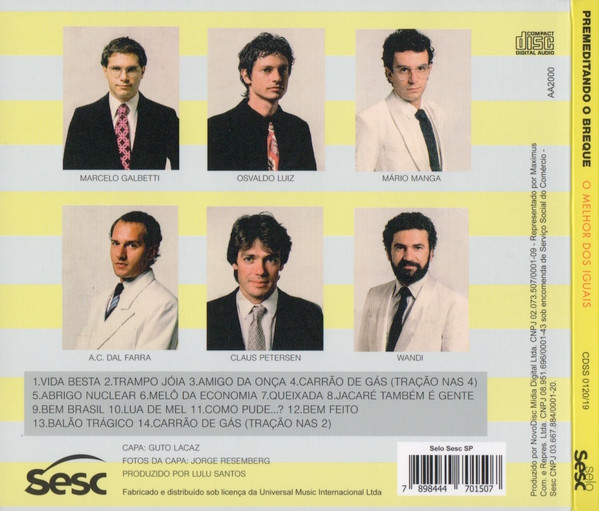 Premeditando o Breque - O Melhor Dos Iguais encarte