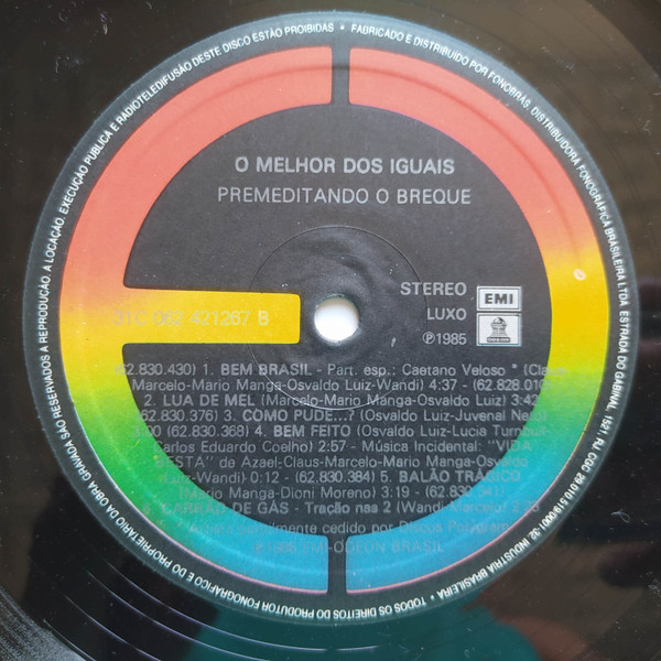 Premeditando o Breque - O Melhor Dos Iguais encarte