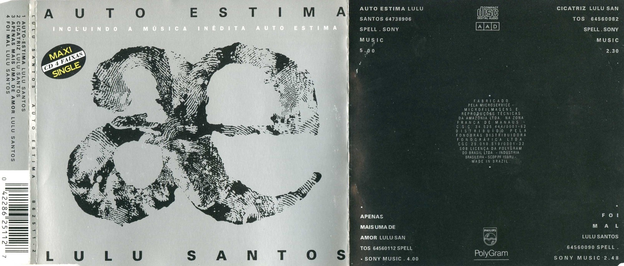 Lulu Santos - Auto Estima (CD Maxi Single) encarte