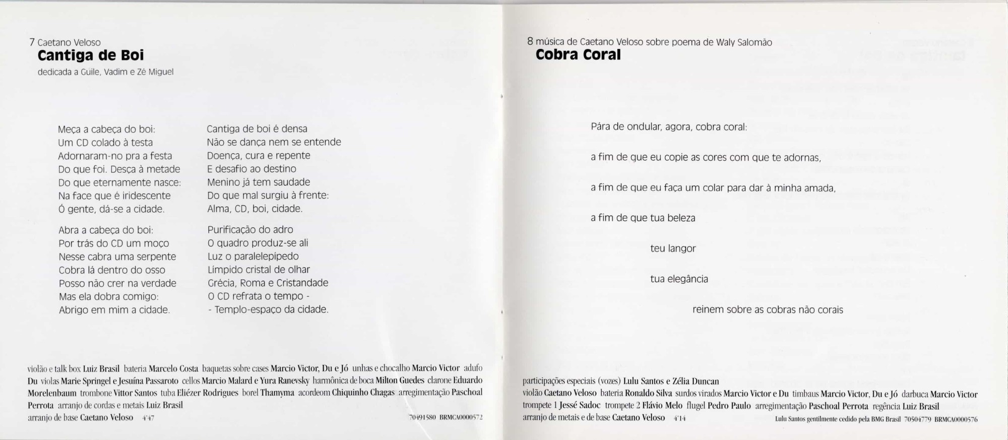 Caetano Veloso - Noites Do Norte encarte
