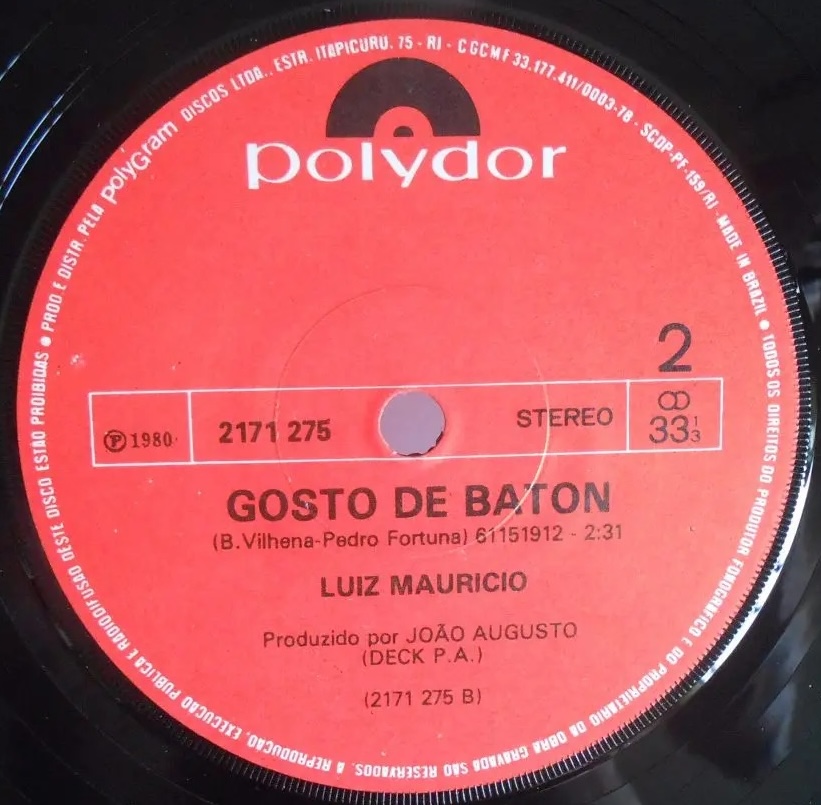 Lulu Santos - Melô de Amor / Gosto de Batom (Compacto) encarte
