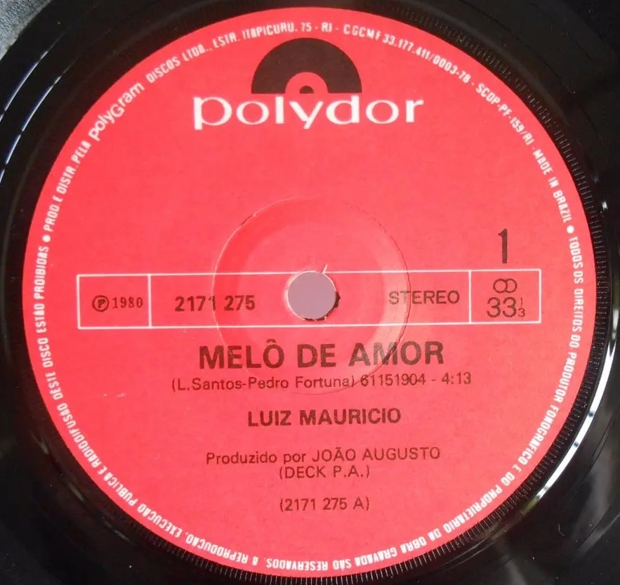 Lulu Santos - Melô de Amor / Gosto de Batom (Compacto) encarte