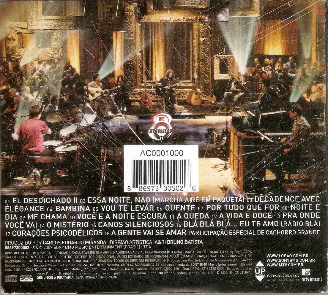 Lobão - Acústico MTV - Lobão encarte