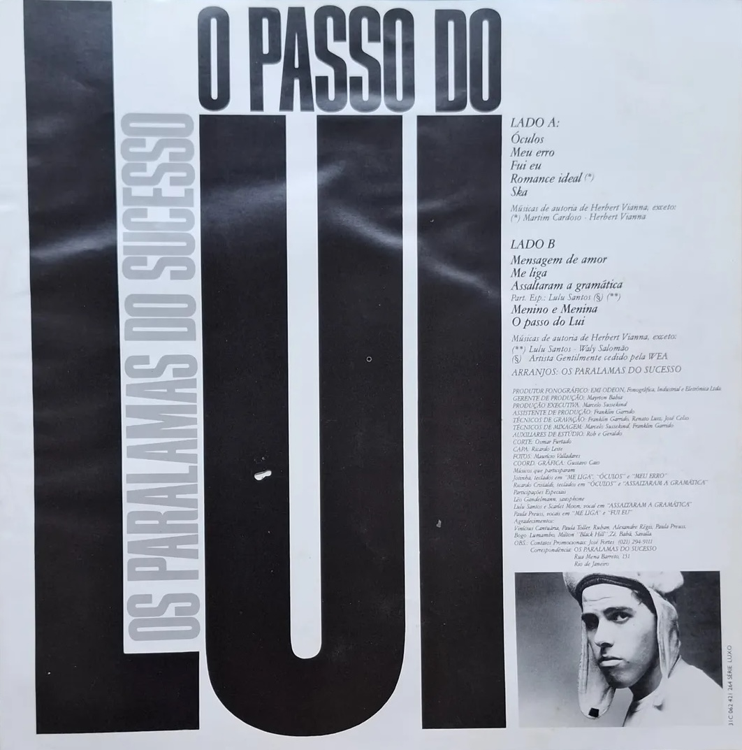 Os Paralamas Do Sucesso - O Passo Do Lui encarte