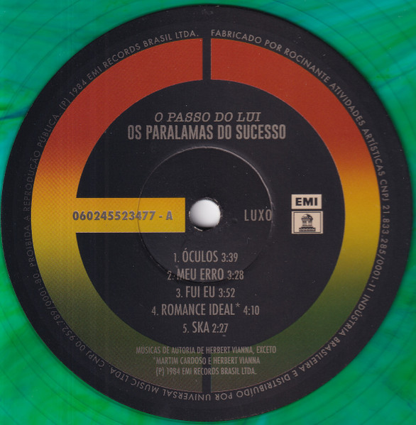 Os Paralamas Do Sucesso - O Passo Do Lui encarte
