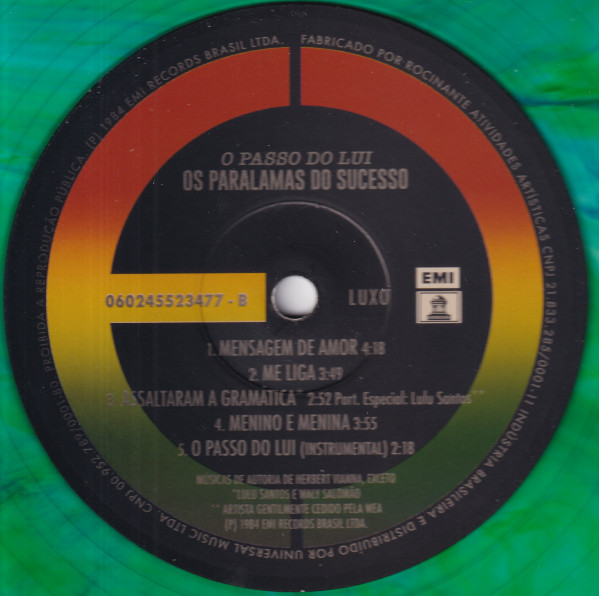 Os Paralamas Do Sucesso - O Passo Do Lui encarte