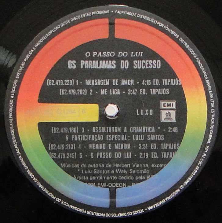 Os Paralamas Do Sucesso - O Passo Do Lui encarte