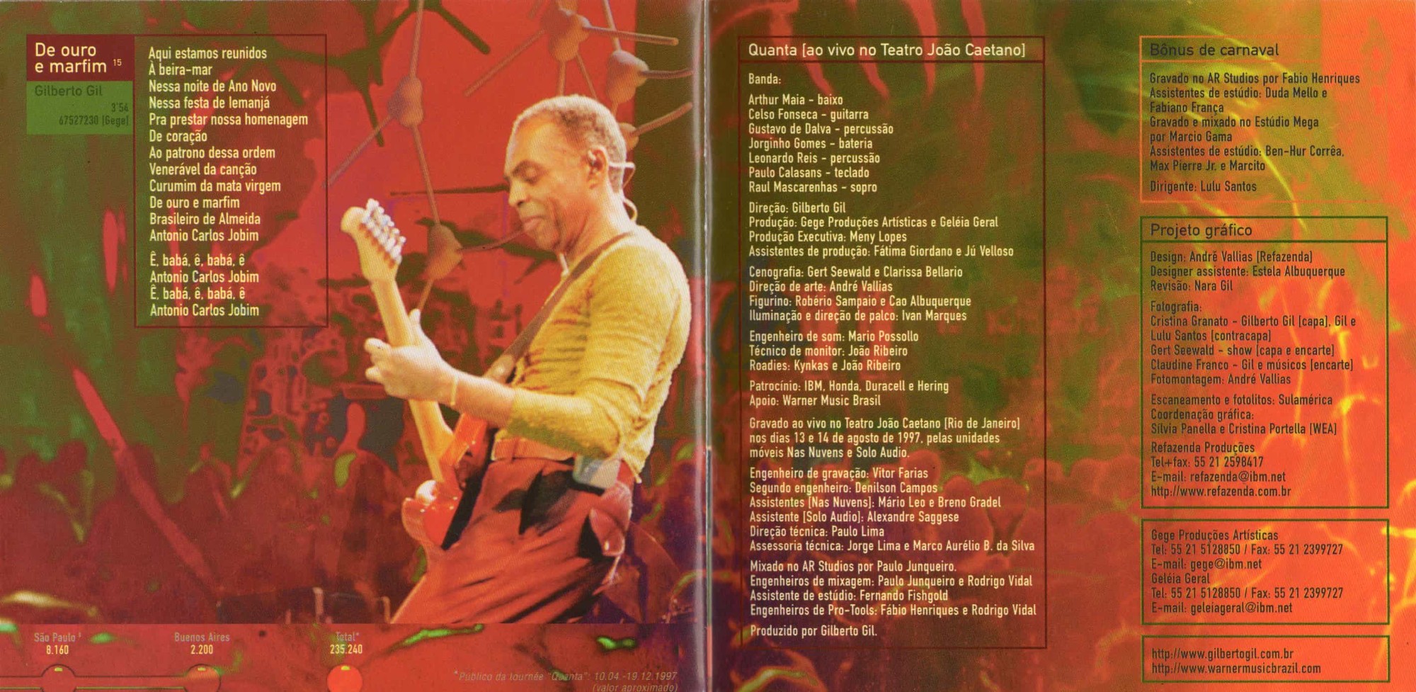 Gilberto Gil - Quanta Gente Veio Ver: Ao Vivo encarte