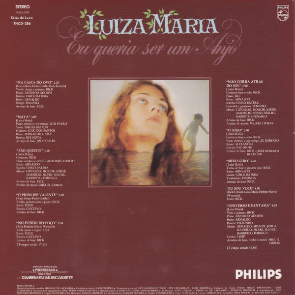 Luiza Maria - Eu Queria Ser Um Anjo encarte