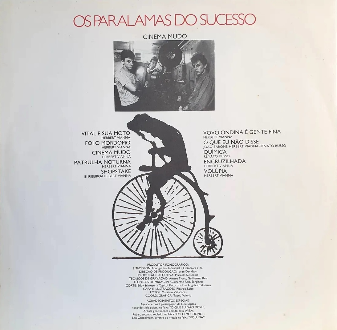 Os Paralamas Do Sucesso - Cinema Mudo encarte
