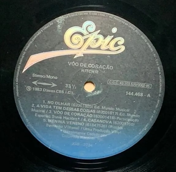 Ritchie - Vôo De Coração encarte
