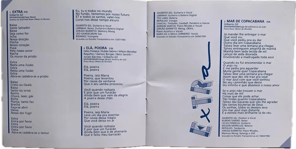 Gilberto Gil - Extra encarte