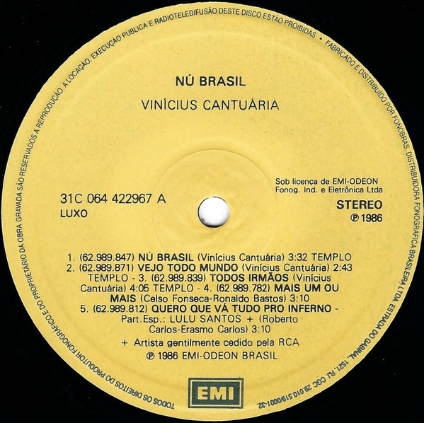 Vinicius Cantuária - Nu Brasil encarte