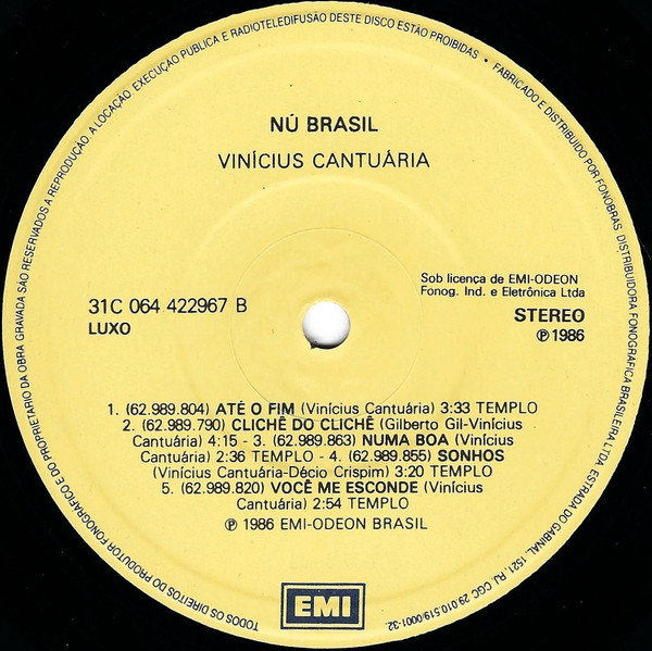 Vinicius Cantuária - Nu Brasil encarte
