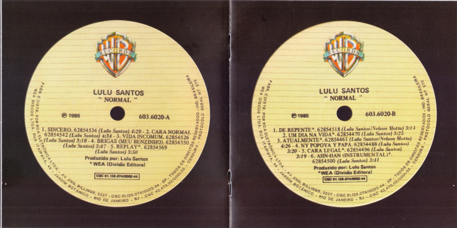 Lulu Santos - Normal encarte