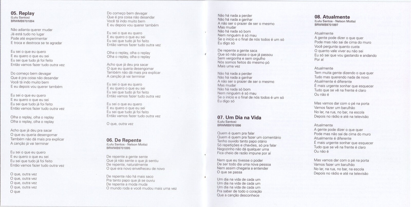 Lulu Santos - Normal encarte